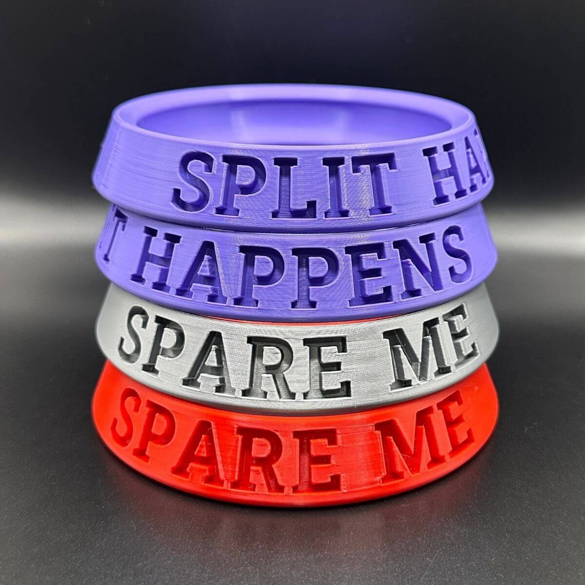 Stack of bwling ball holders