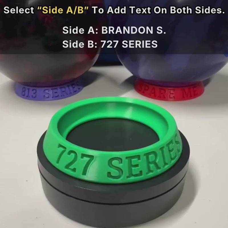 Bowling customs green ball holder display
